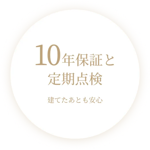 10年保証と定期点検 建てたあとも安心